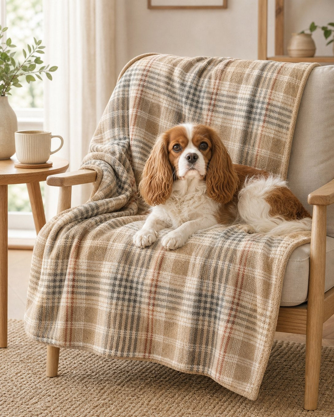 Camel Glen Plaid Pet Blanket, image 5