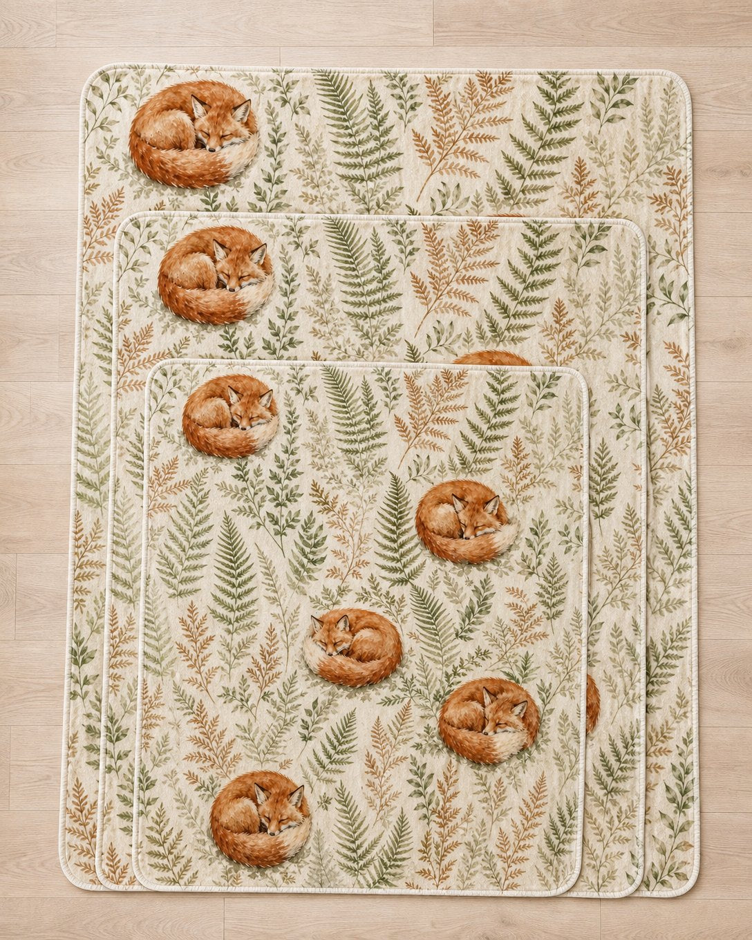 Sleeping Fox & Fern Pet Blanket, image 3