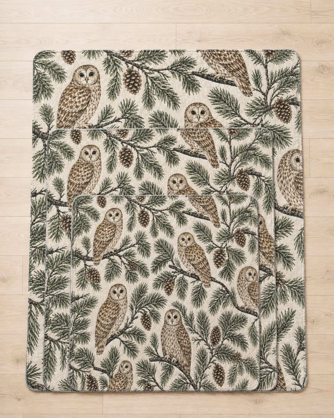 Pine Bough Owls Pet Blanket, image 3