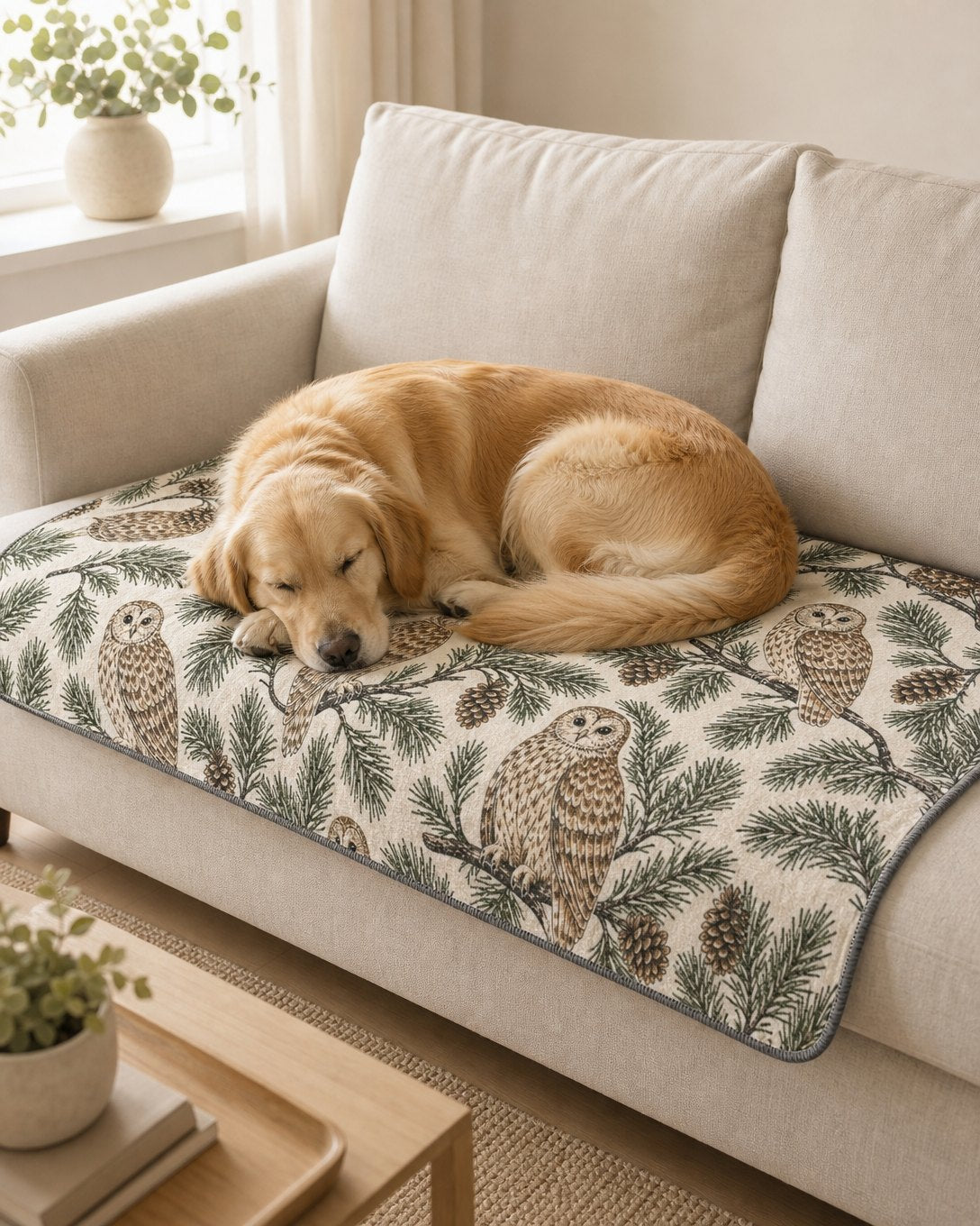 Pine Bough Owls Pet Blanket, image 5