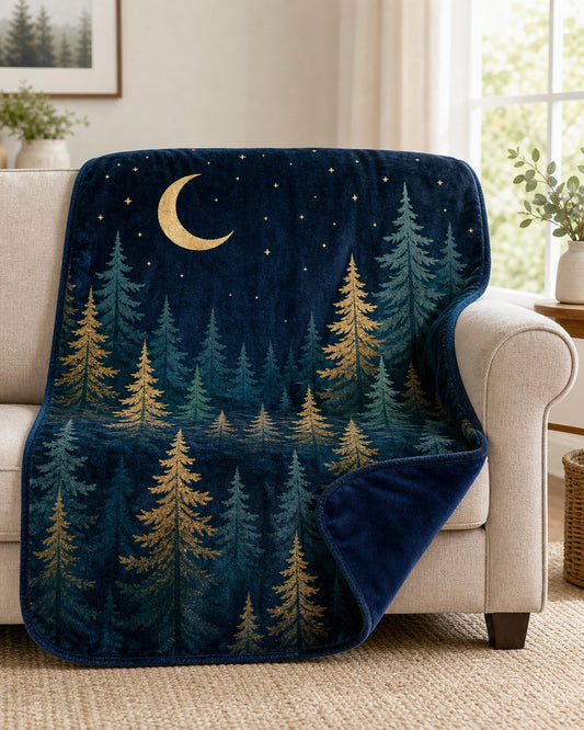 Moonlit Pines Pet Blanket, image 1