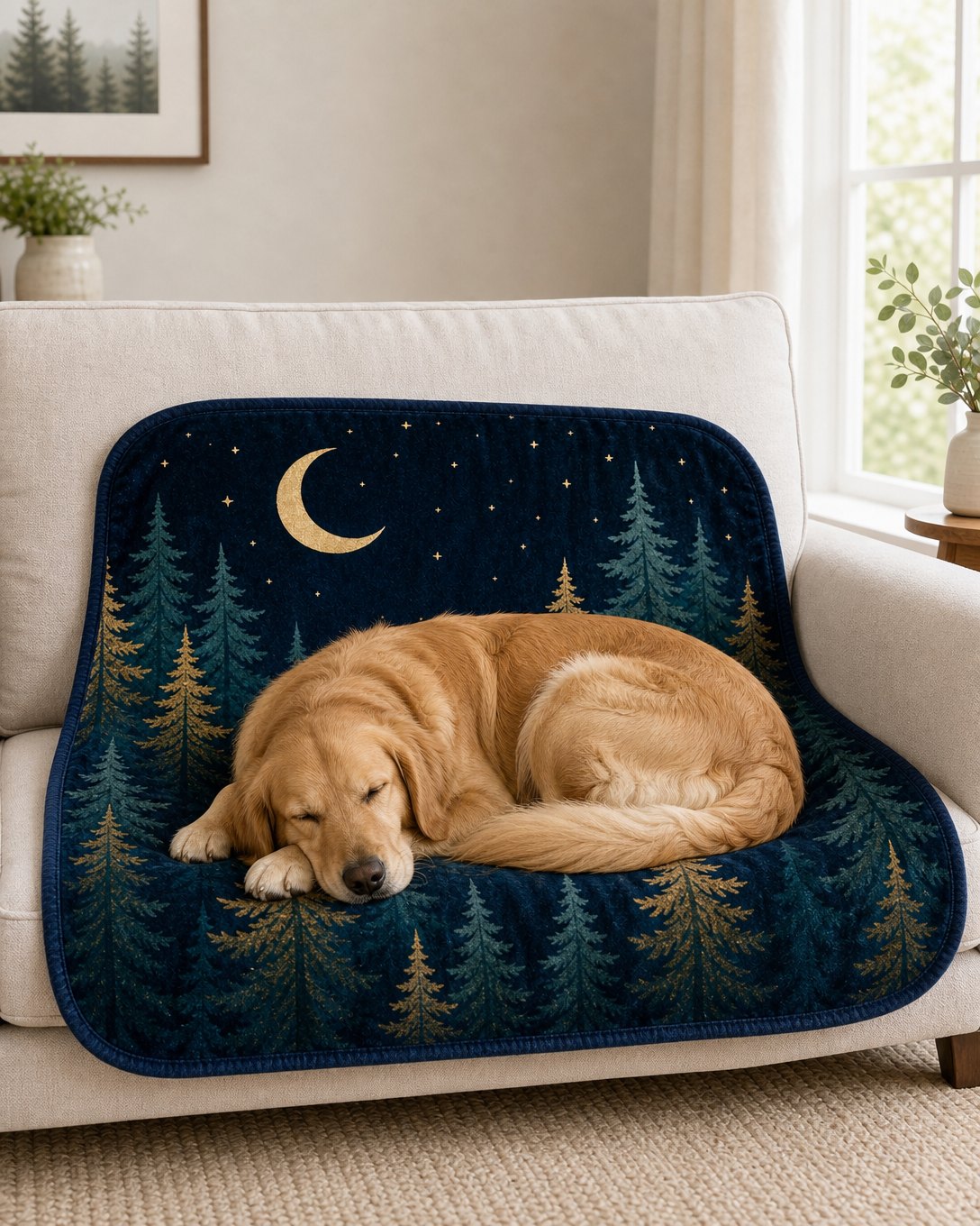 Moonlit Pines Pet Blanket, image 5