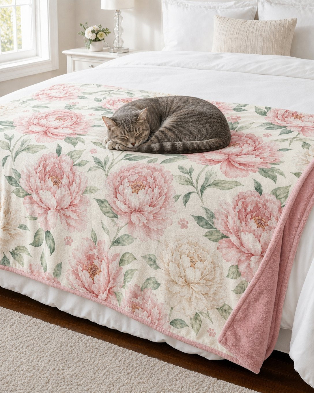 Blush Peony Pet Blanket, image 5