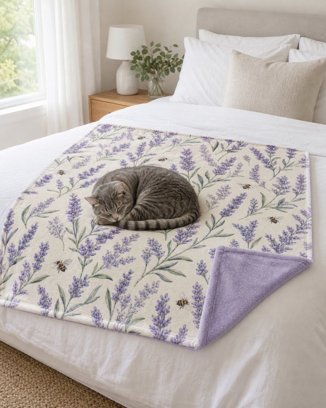Lavender & Bee Pet Blanket, image 5