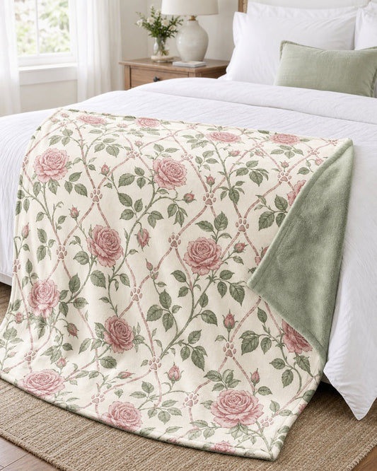 Rose Trellis Pet Blanket, image 1