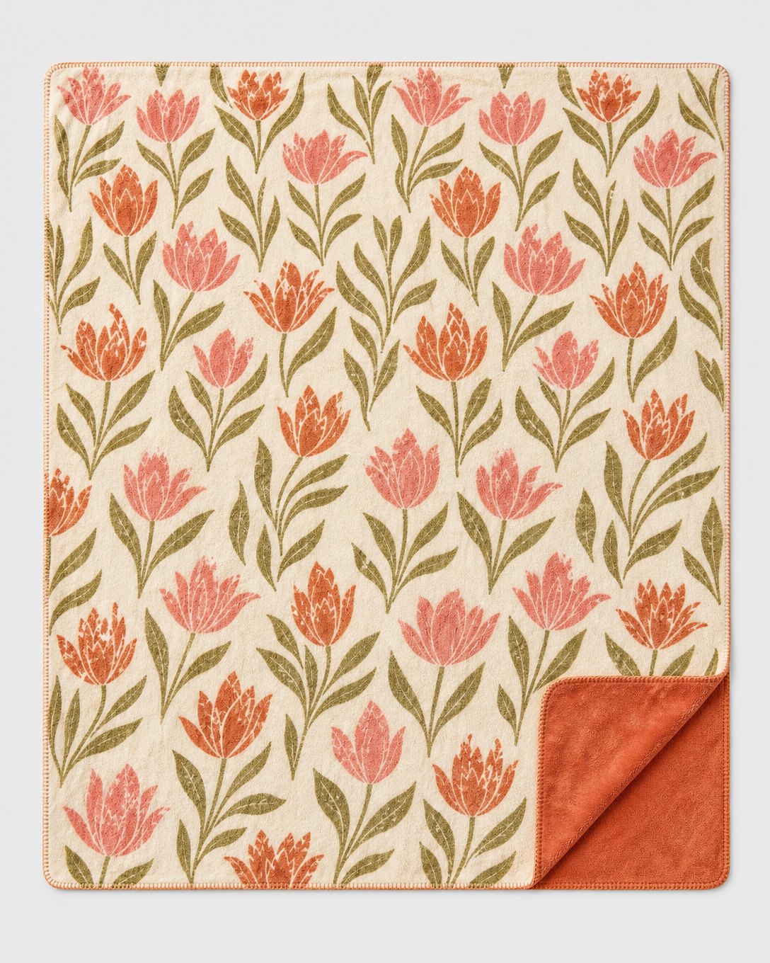 Block-Print Tulip Pet Blanket, image 2