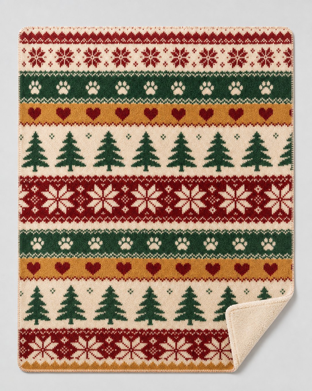 Fair Isle Paws Pet Blanket, image 2