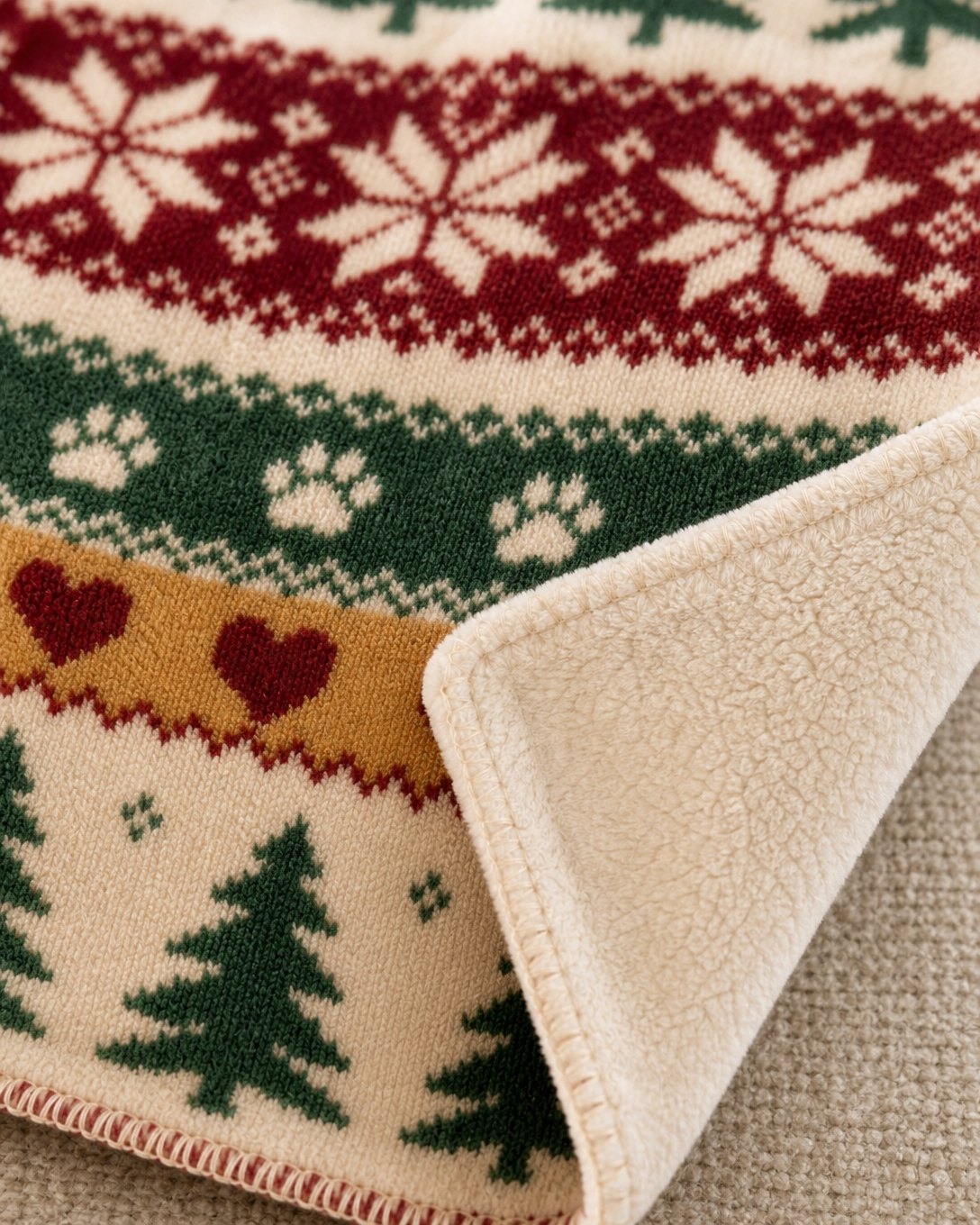 Fair Isle Paws Pet Blanket, image 4