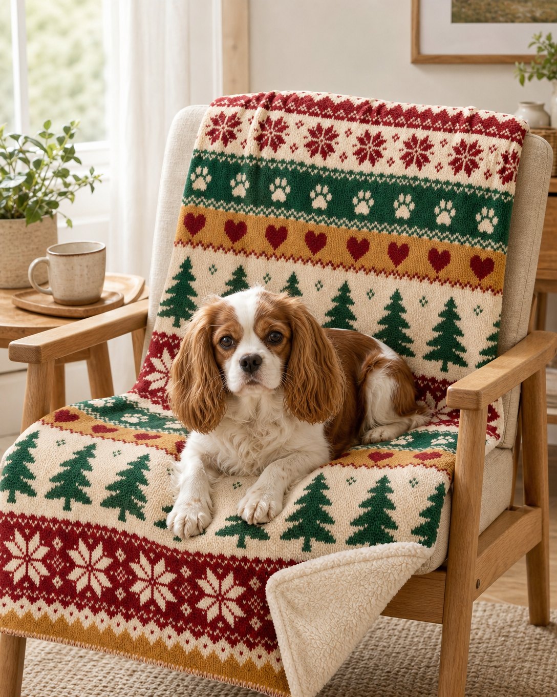Fair Isle Paws Pet Blanket, image 5