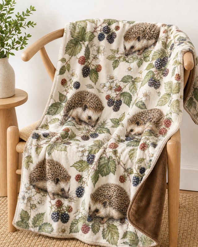 Bramble Hedgehogs pet blanket