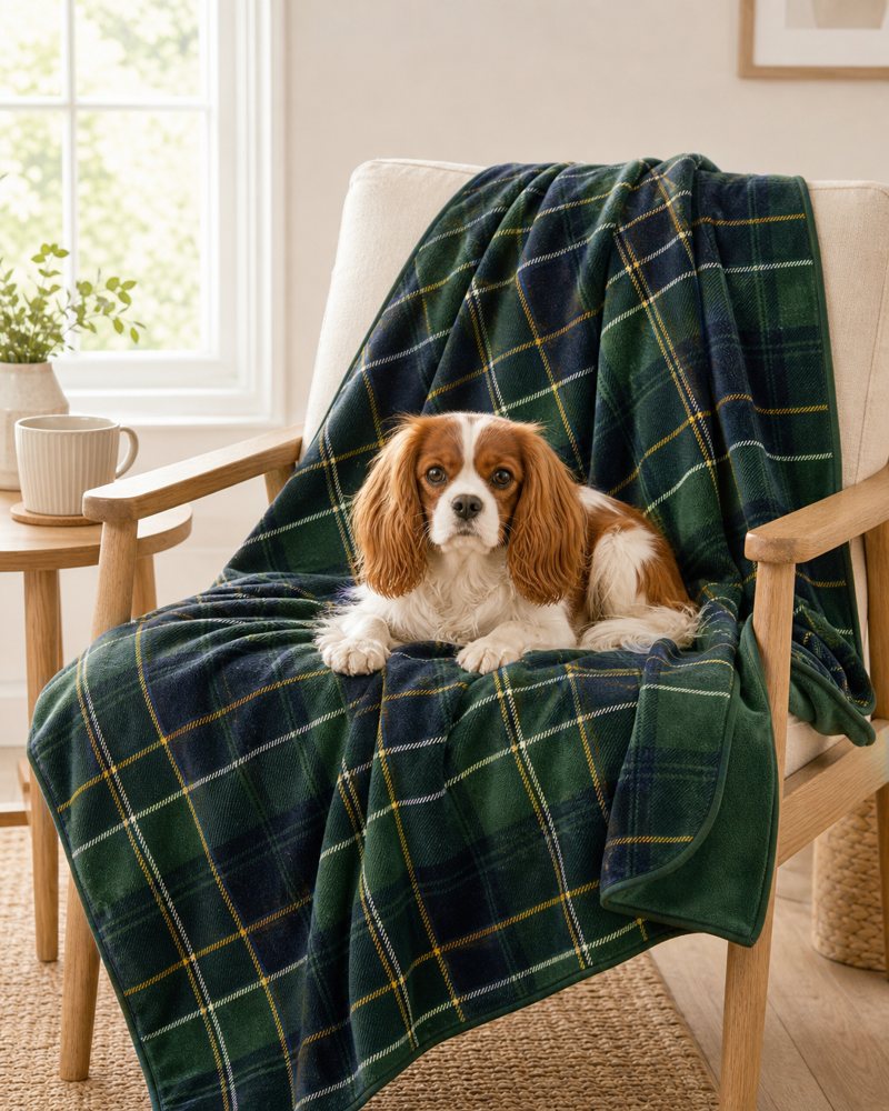 Fireside Folk collection: Highland Tartan pet blanket